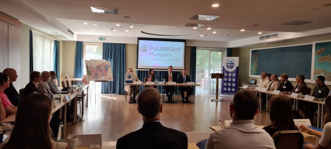 U.S. Fulbrighters during a session of orientation