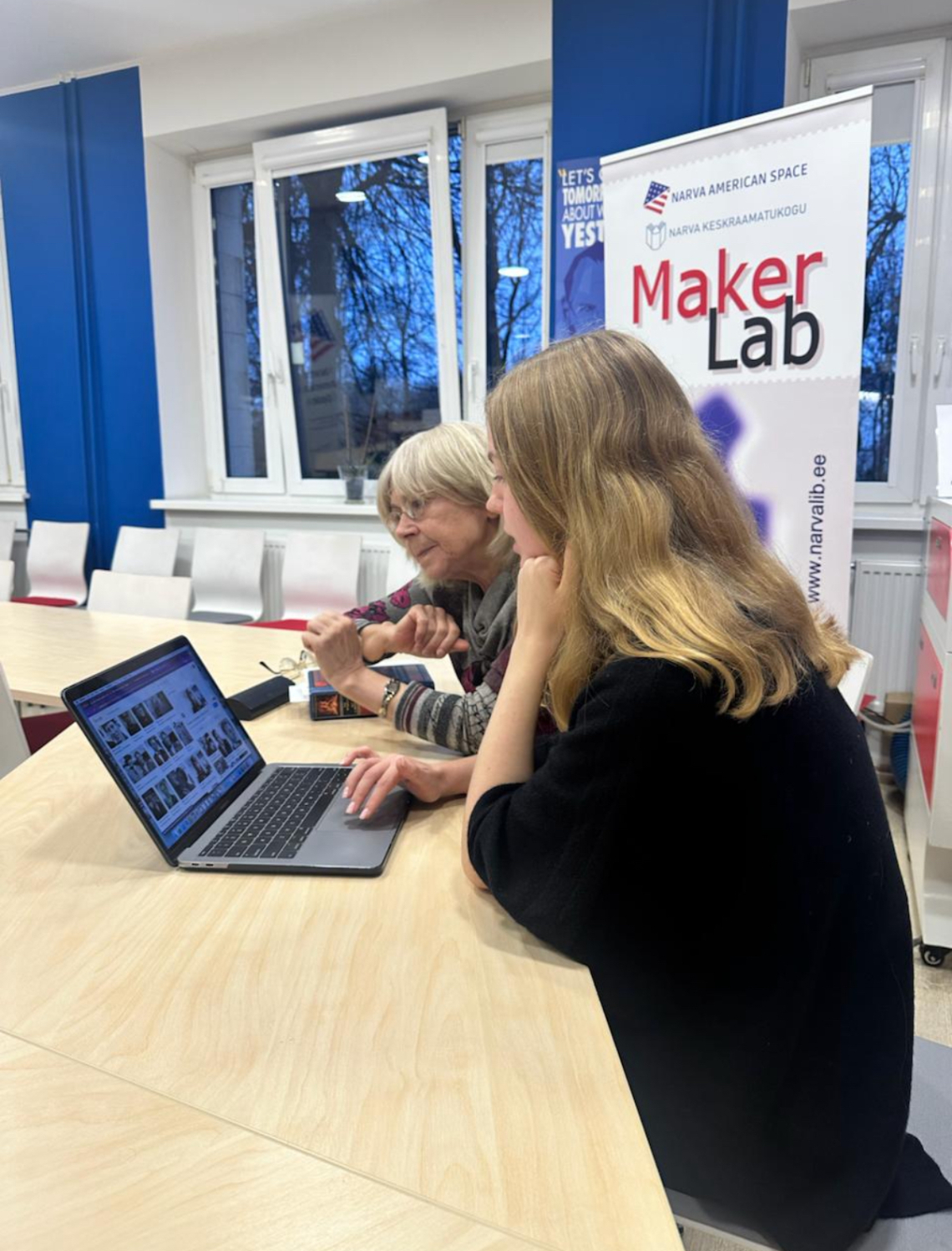 ETA Catherine Sorokin running an English conversation program at Narva American Space