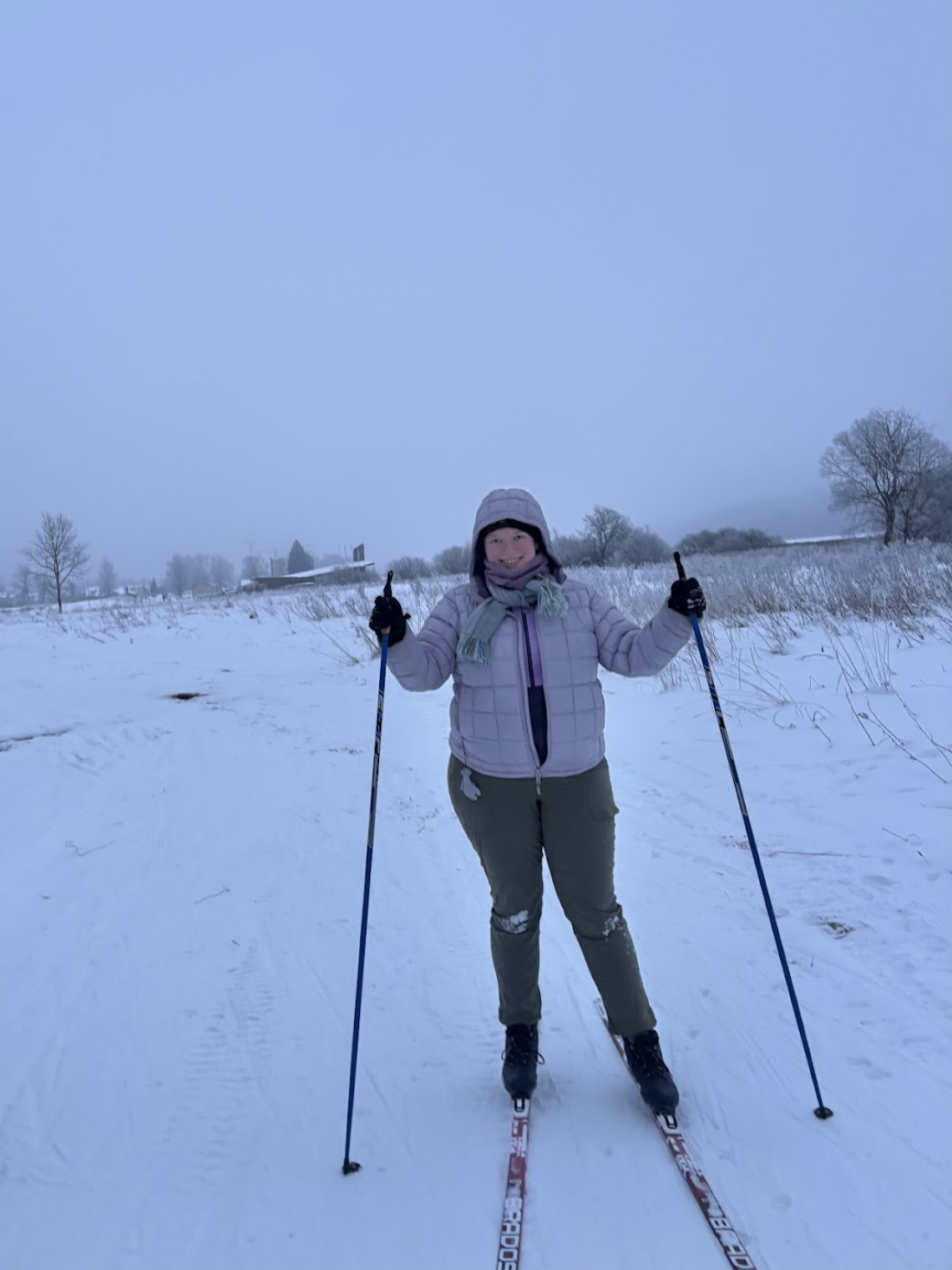 Victoria Rose in Viljandi, skiing