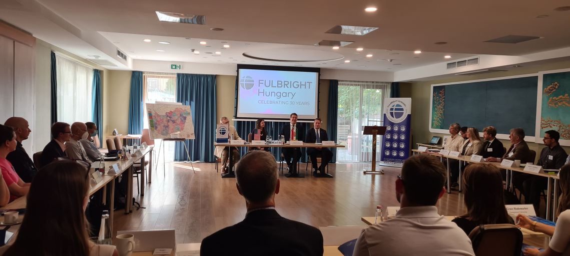 U.S. Fulbrighters during a session of orientation