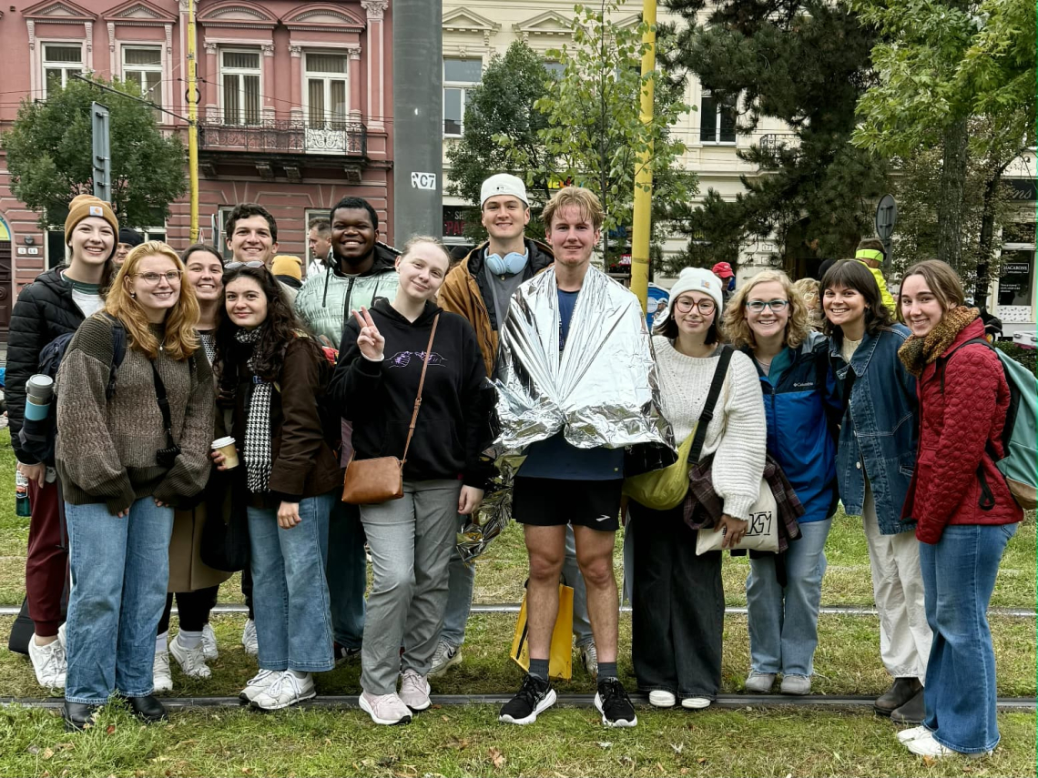 Grantees smiling in an ourdoor photo